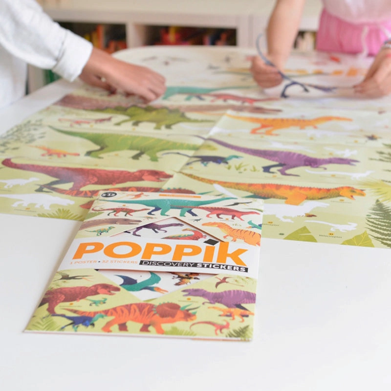 Poppik Discovery Dinosaurs Educational Poster with 32 Stickers
