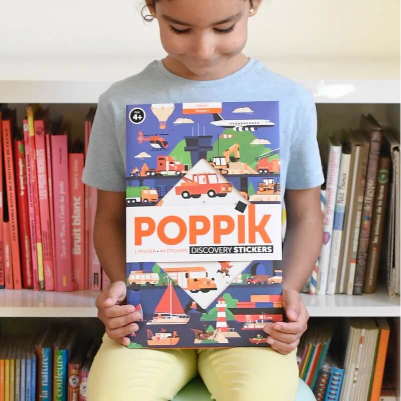 Poppik Discovery Vehicle Educational Poster with 44 Stickers
