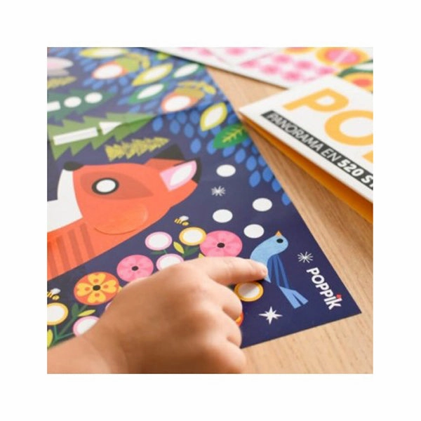 Poppik Panorama Baby Animals Educational Poster with 520 Stickers