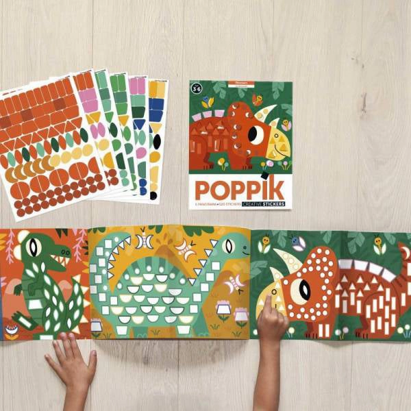 Poppik Panorama Dinosaurs Educational Poster with 520 Stickers