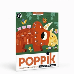 Poppik Panorama Dinosaurs Educational Poster with 520 Stickers
