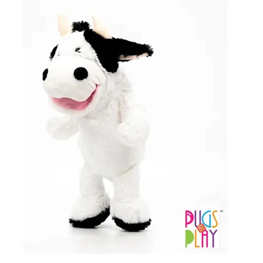 Pugs At Play The Talking Hand Puppet Cow Plush Toy