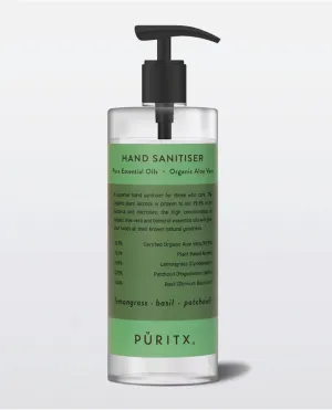 Puritx Hand Sanitiser 250ml - Lemongrass, Patchouli & Basil