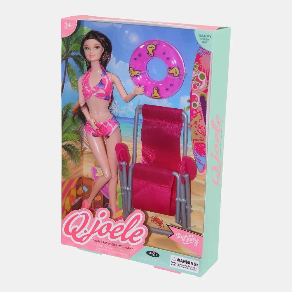 Q.Joele Doll  Pink Swimsuit
