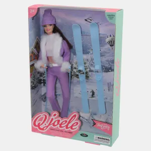 Q.Joele Doll Ski Set  Winter Fun Doll (Purple)