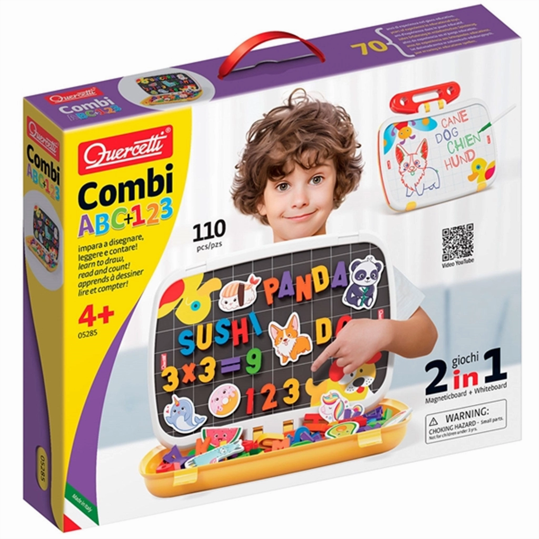 Quercetti Combi ABC   123 - Magnetic Tablet with Letters and Numbers