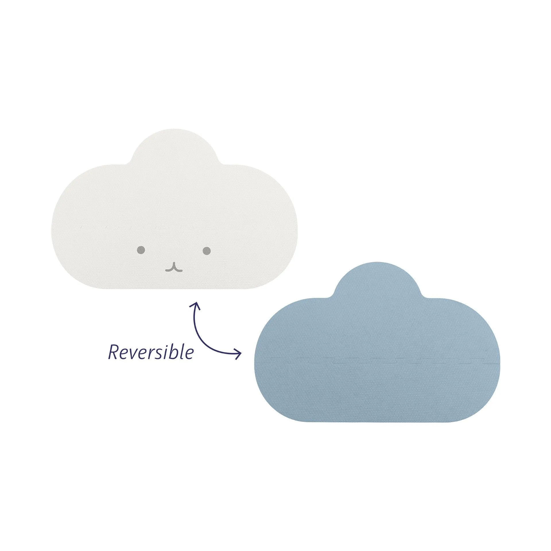 Quut Playmat - Head In The Clouds (S - 145 x 90cm) - Dusty Blue