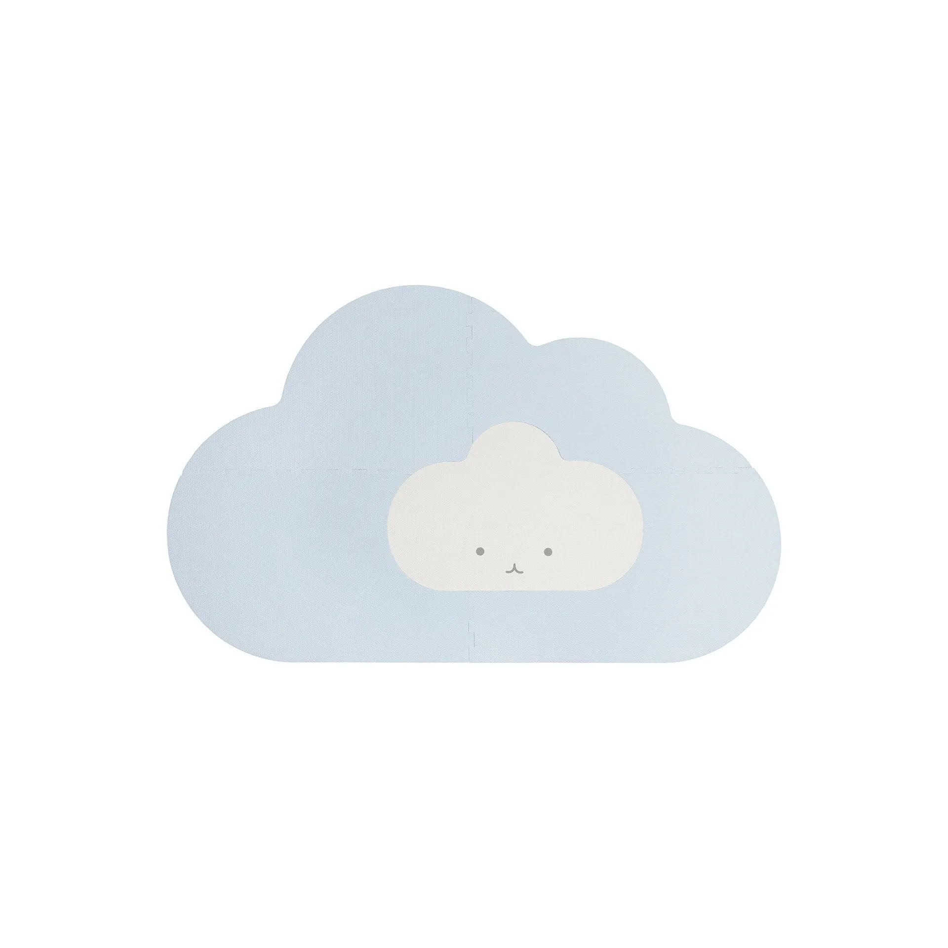 Quut Playmat - Head In The Clouds (S - 145 x 90cm) - Dusty Blue