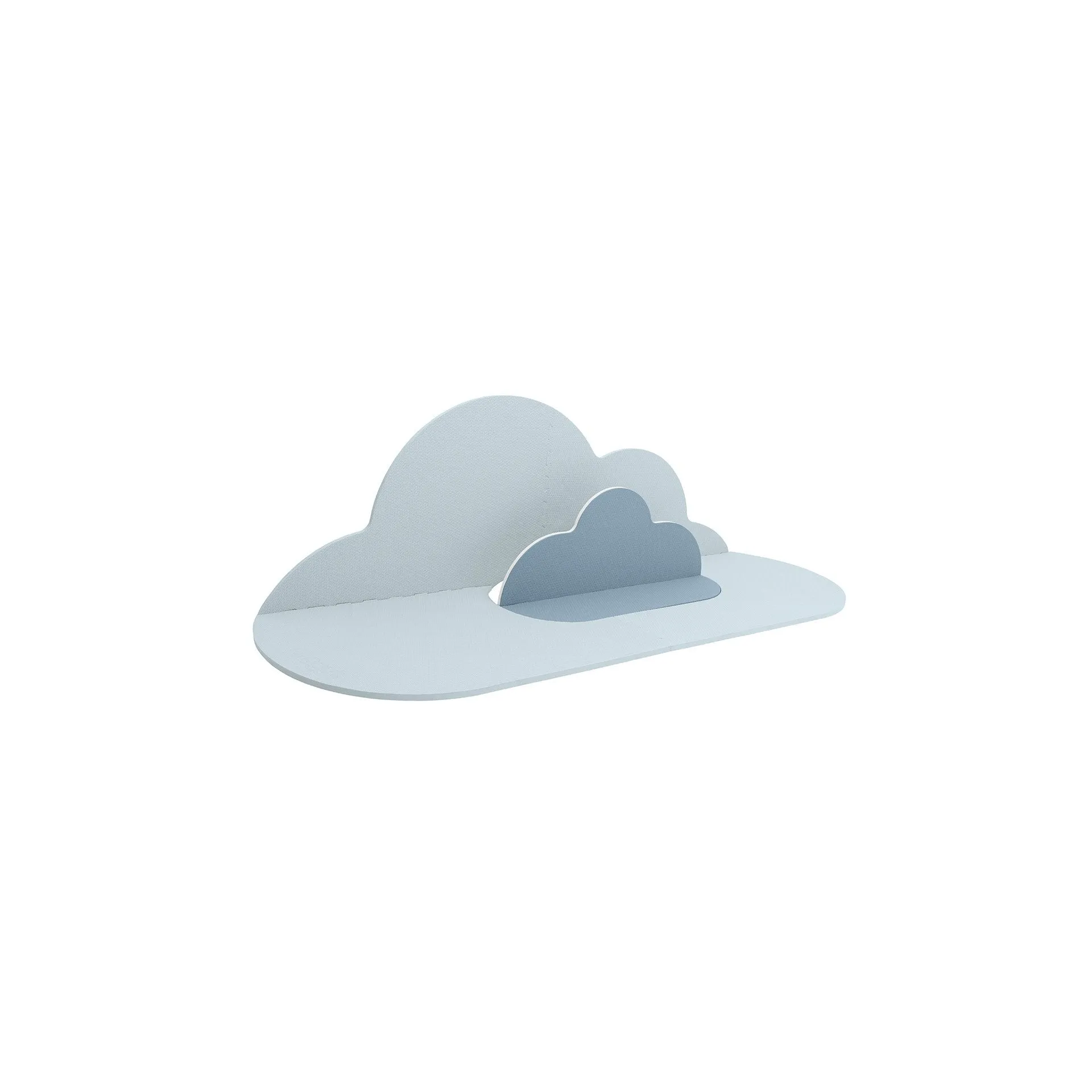 Quut Playmat - Head In The Clouds (S - 145 x 90cm) - Dusty Blue