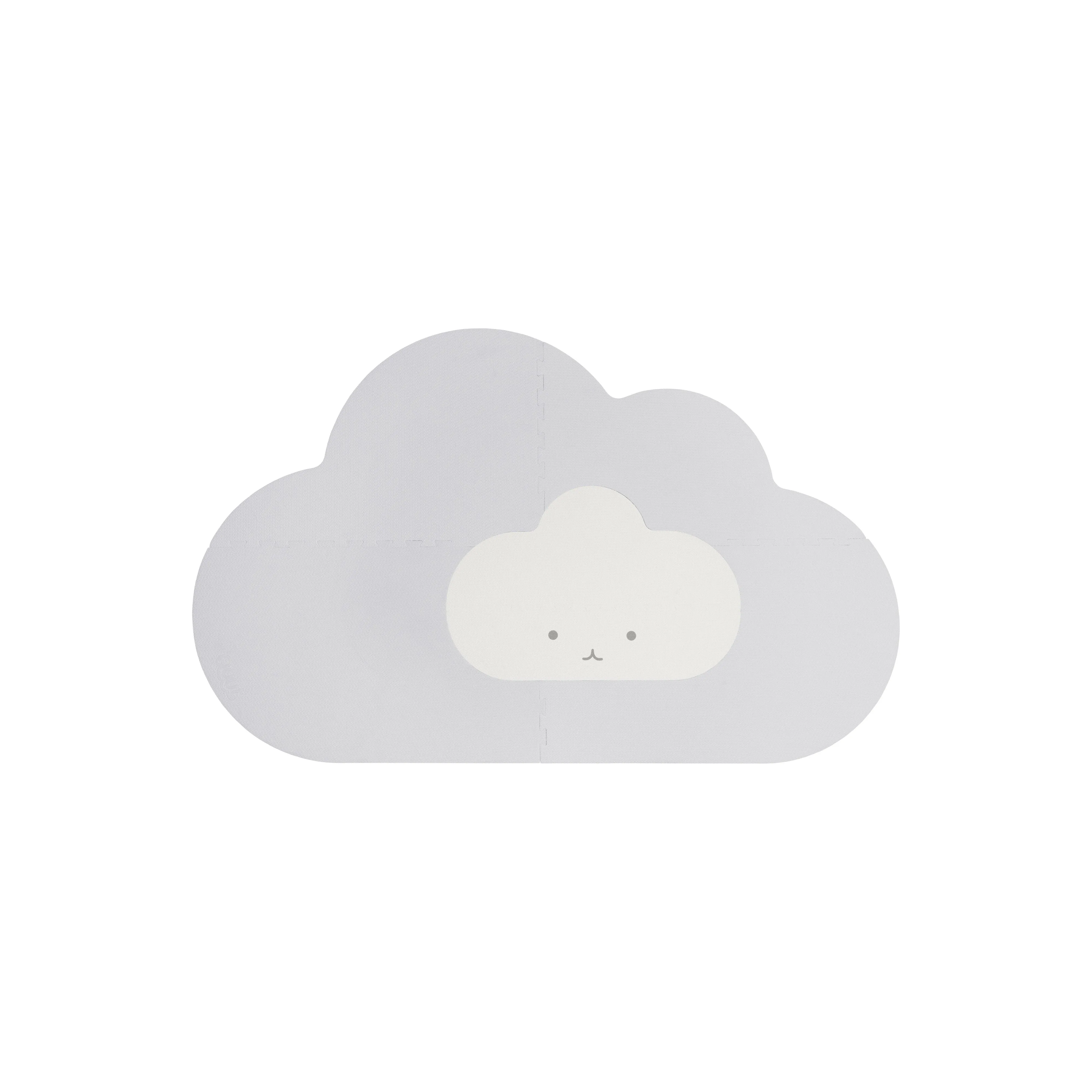 Quut Playmat - Head In The Clouds (S - 145 x 90cm) - Pearl Grey