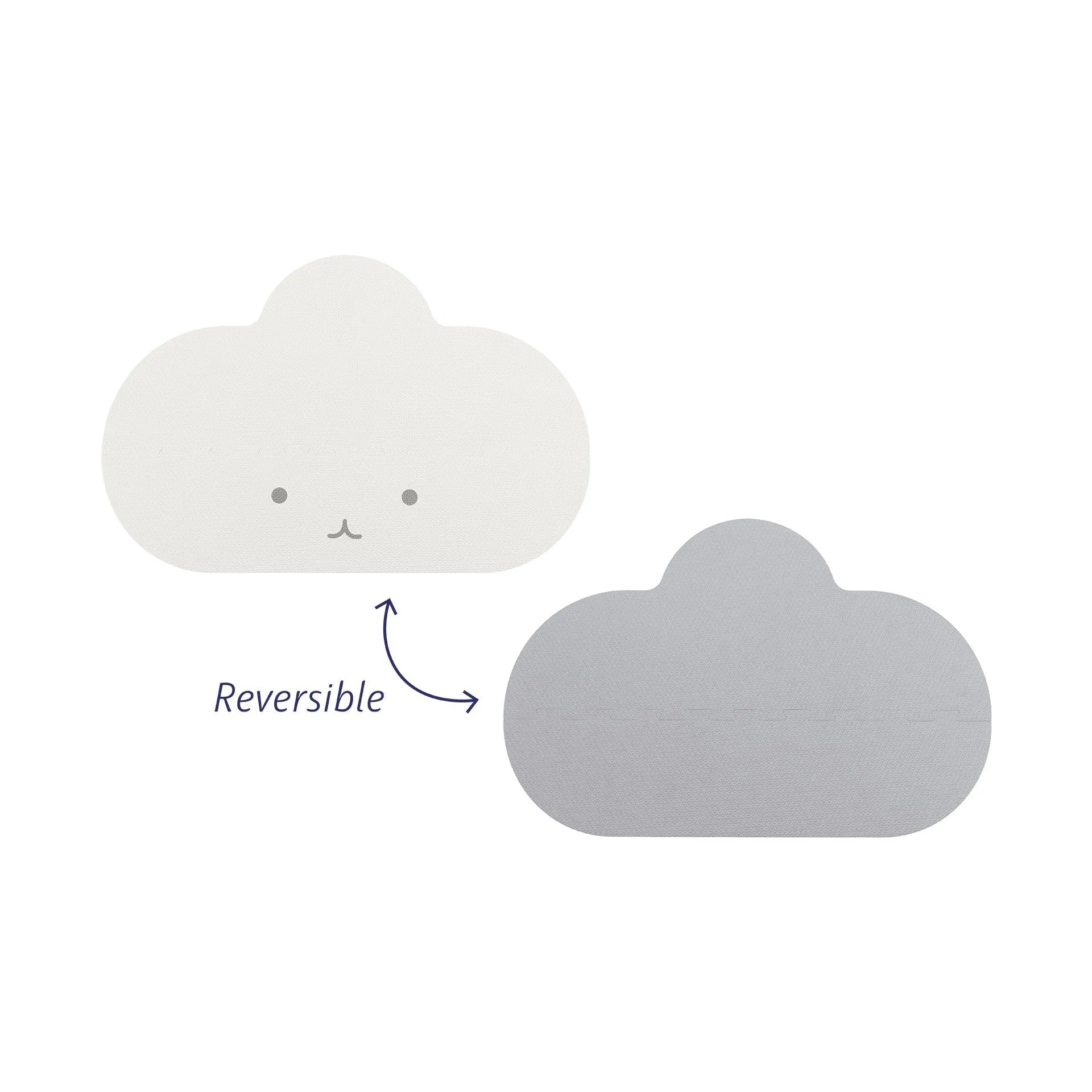 Quut Playmat - Head In The Clouds (S - 145 x 90cm) - Pearl Grey