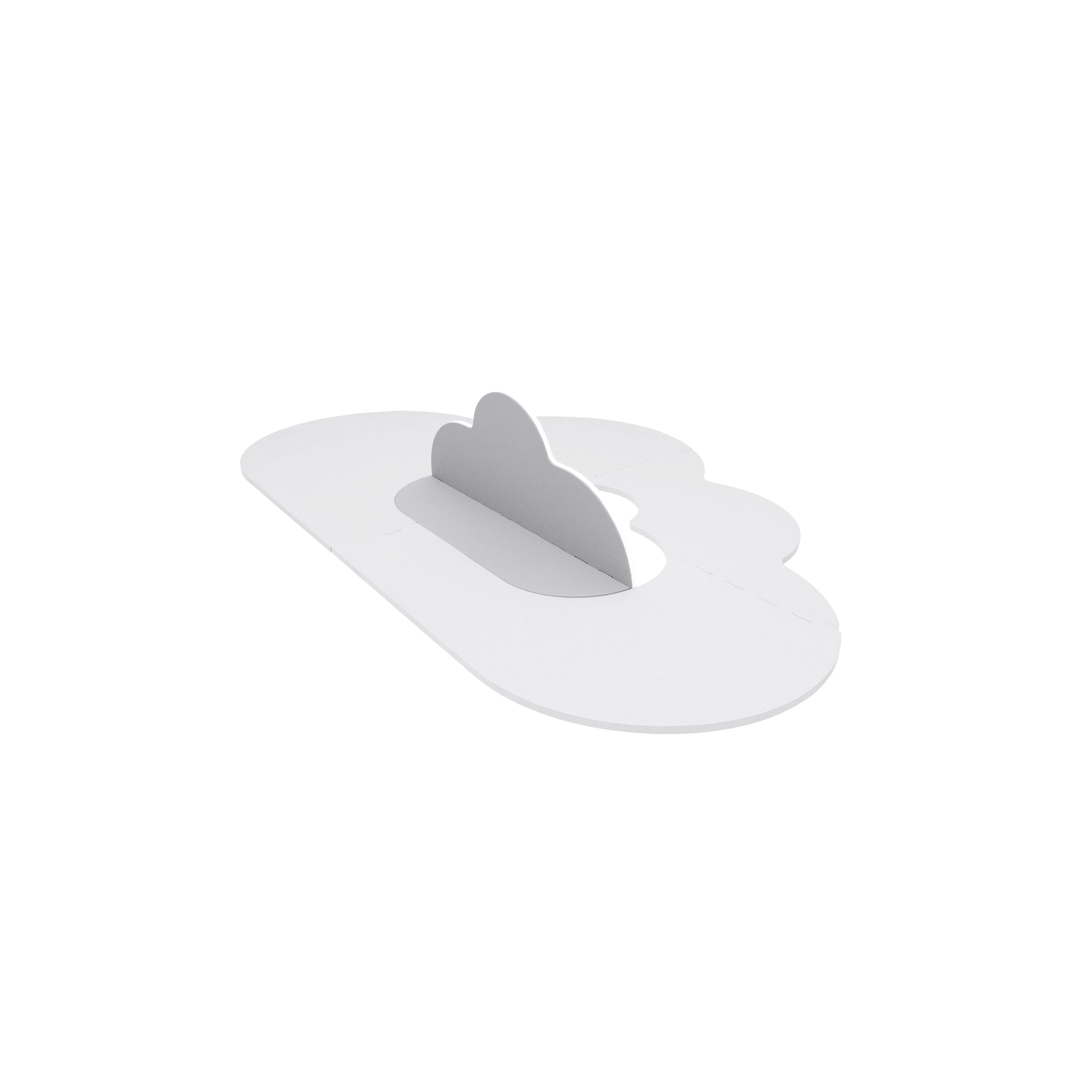 Quut Playmat - Head In The Clouds (S - 145 x 90cm) - Pearl Grey