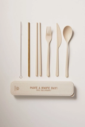 Resusable cutlery set