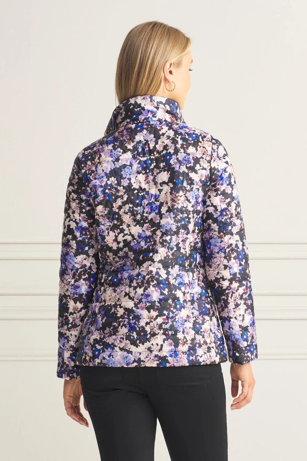 Reversible Puffer Jacket - Violet Floral