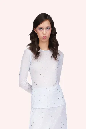 Rhinestone Mesh Top