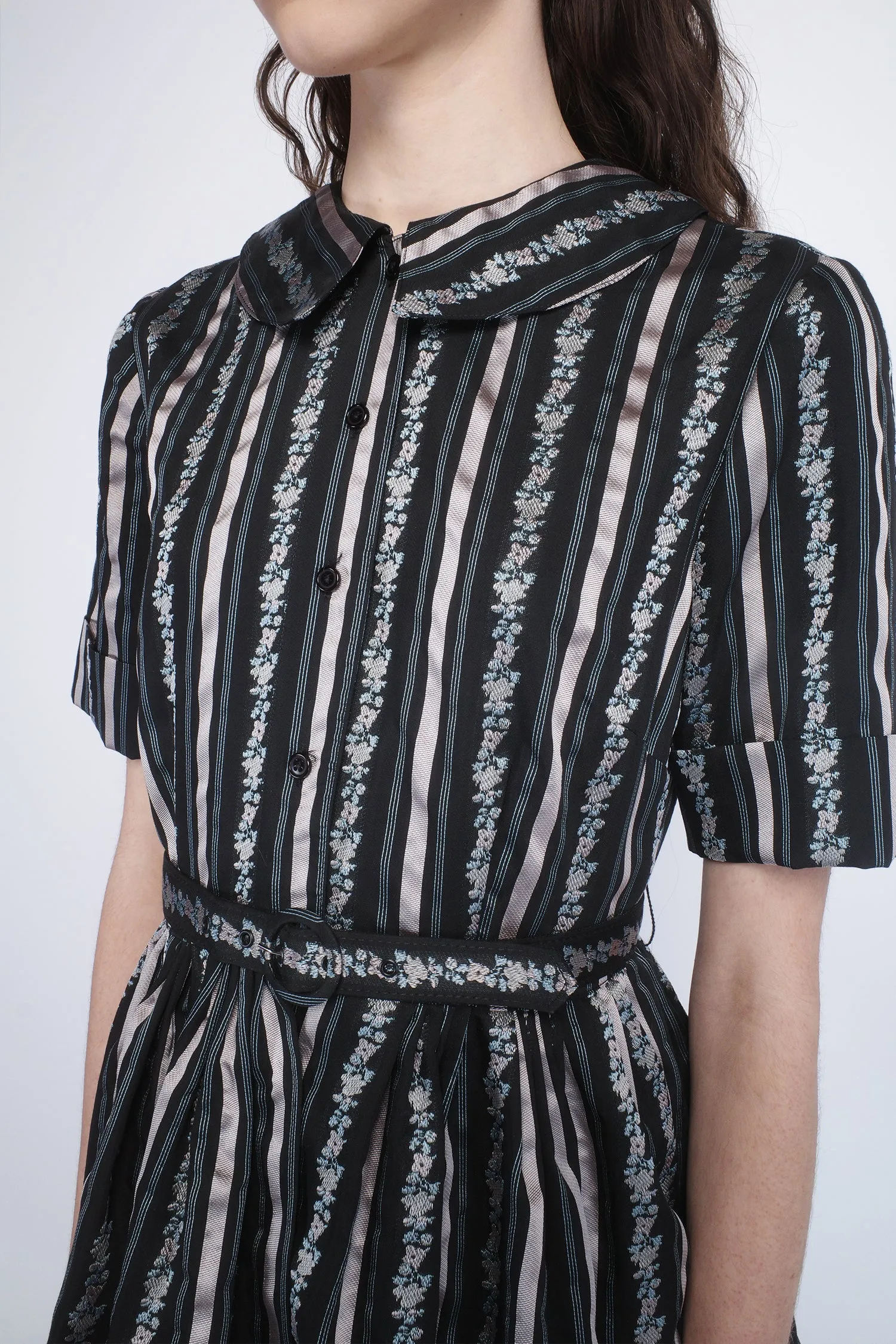 Ribbon Roses Belted Mini Dress