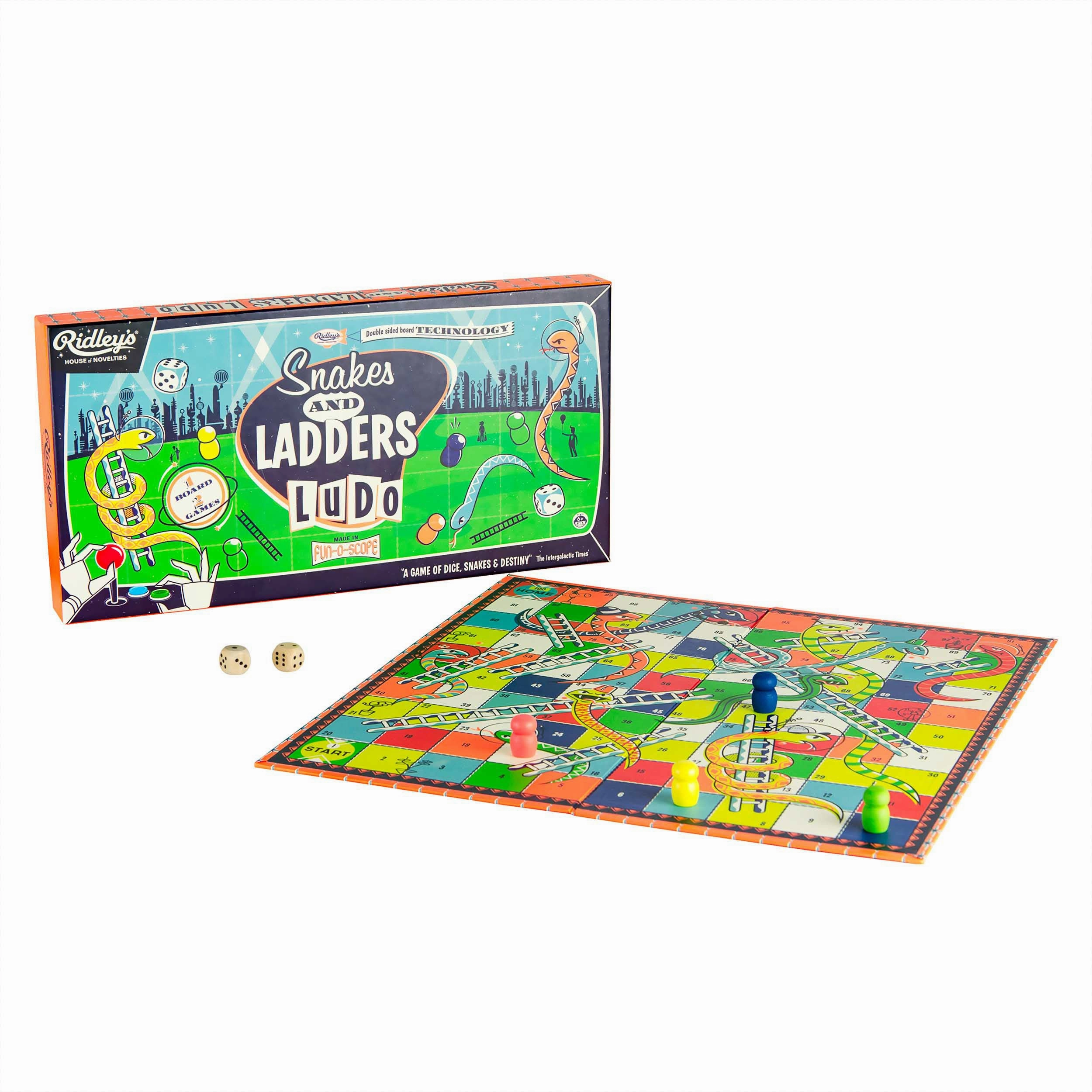 Ridleys Games Snakes & Ladders and Ludo Set