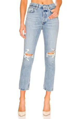 Riley High Rise Straight Crop Jeans