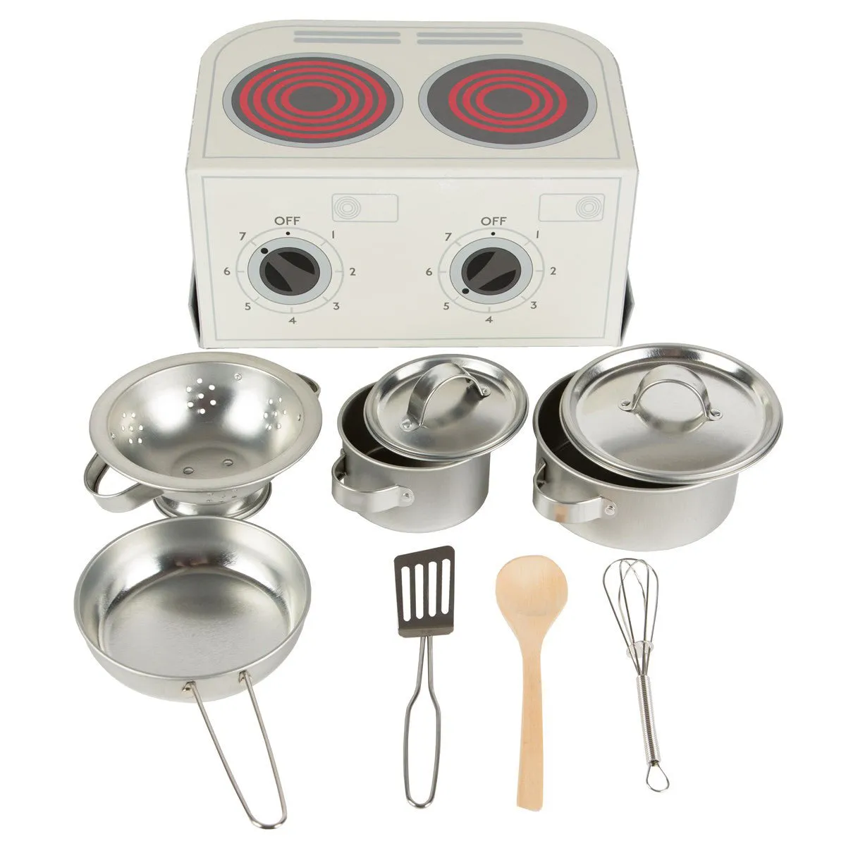 RJB Stone Grey Stars Kids Kitchen Cooking Box Set