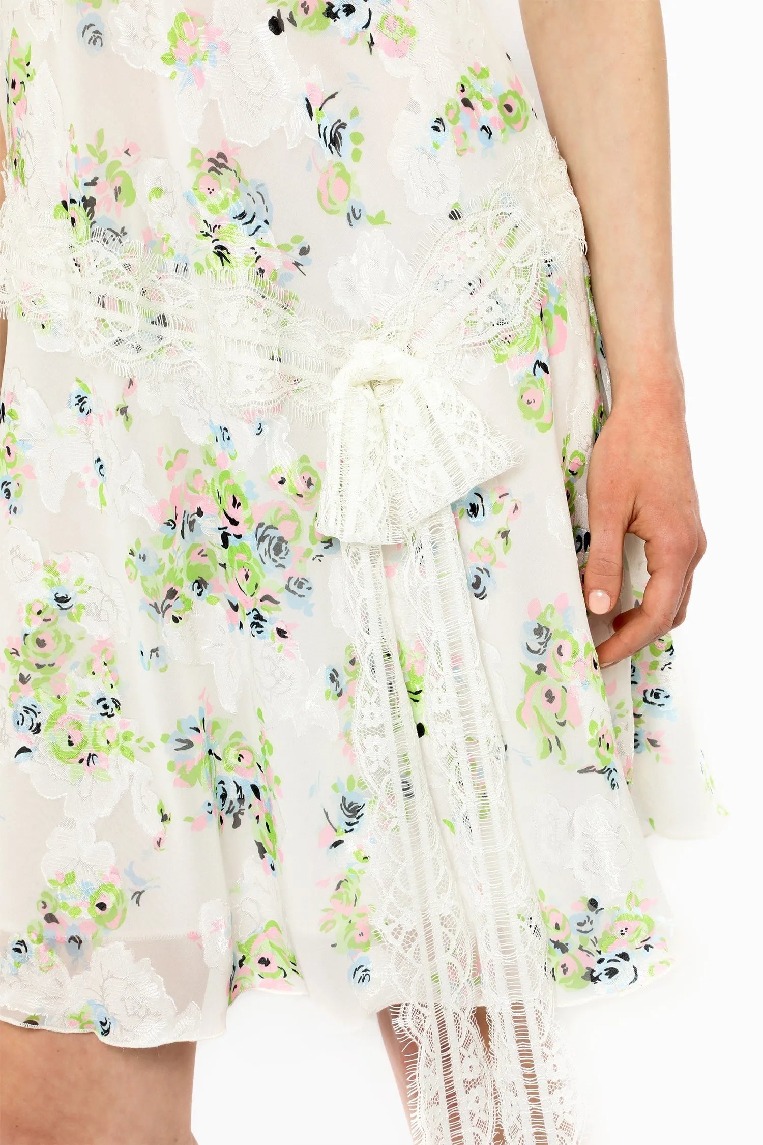 Rosies Posies Chiffon Romantic Lace Slip Dress