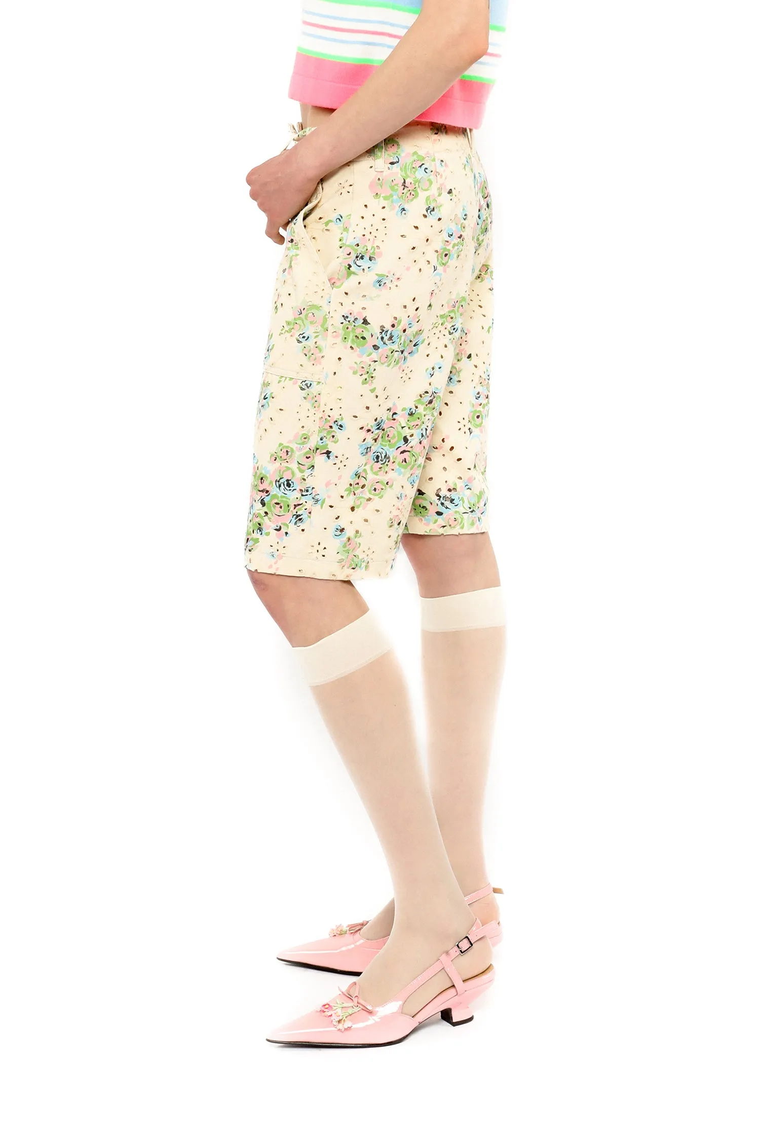Rosies Posies Eyelet Bermuda Shorts