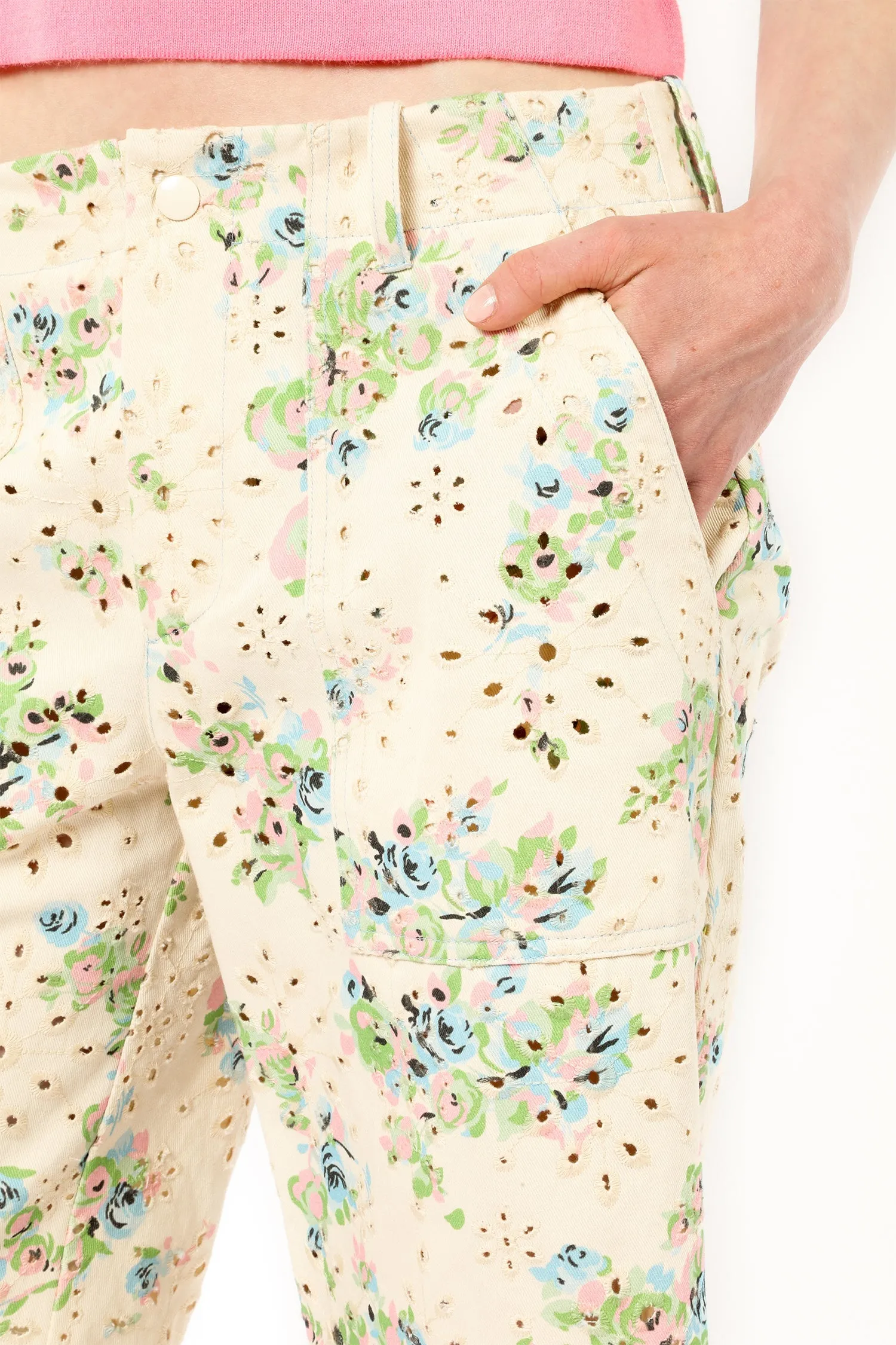 Rosies Posies Eyelet Bermuda Shorts
