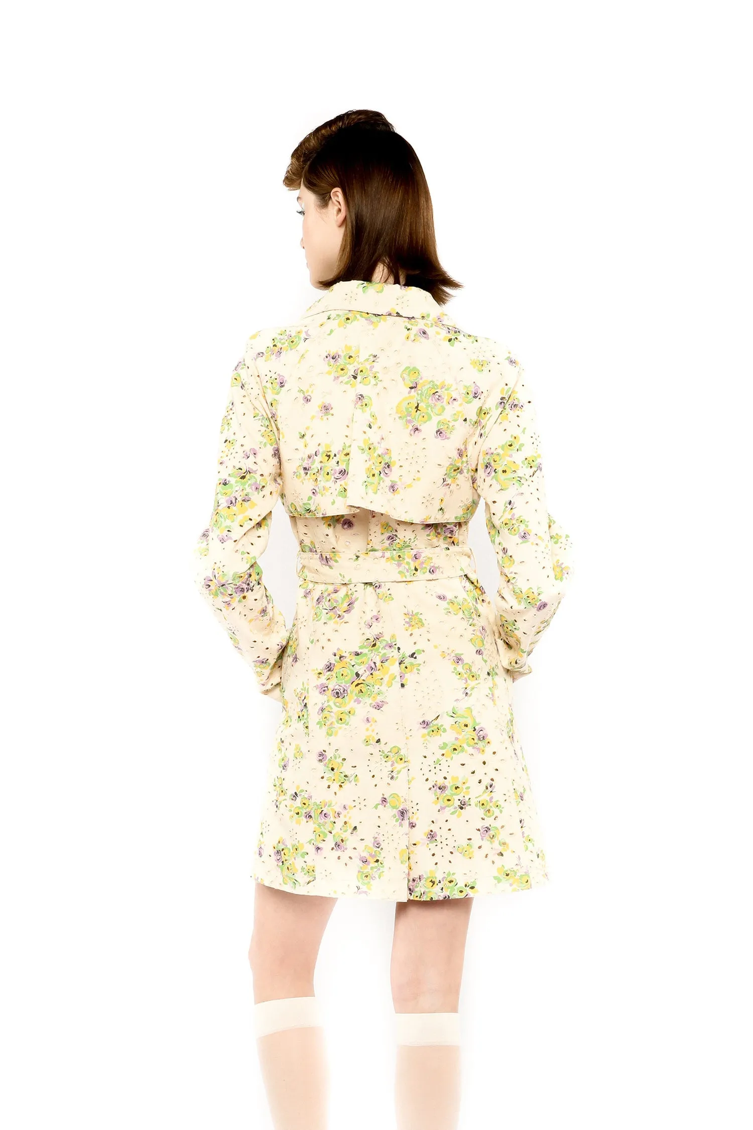 Rosies Posies Eyelet Trench Coat