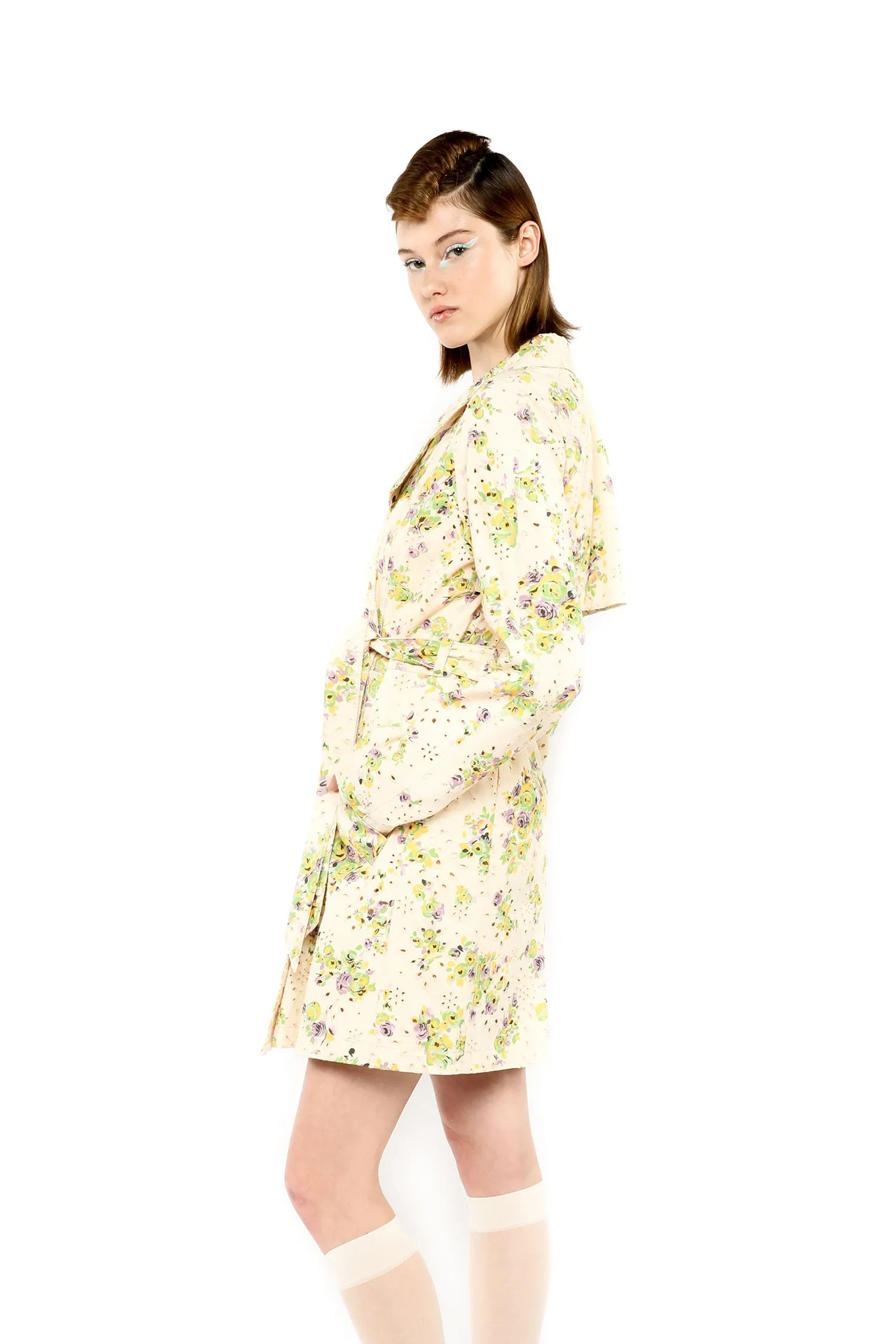 Rosies Posies Eyelet Trench Coat