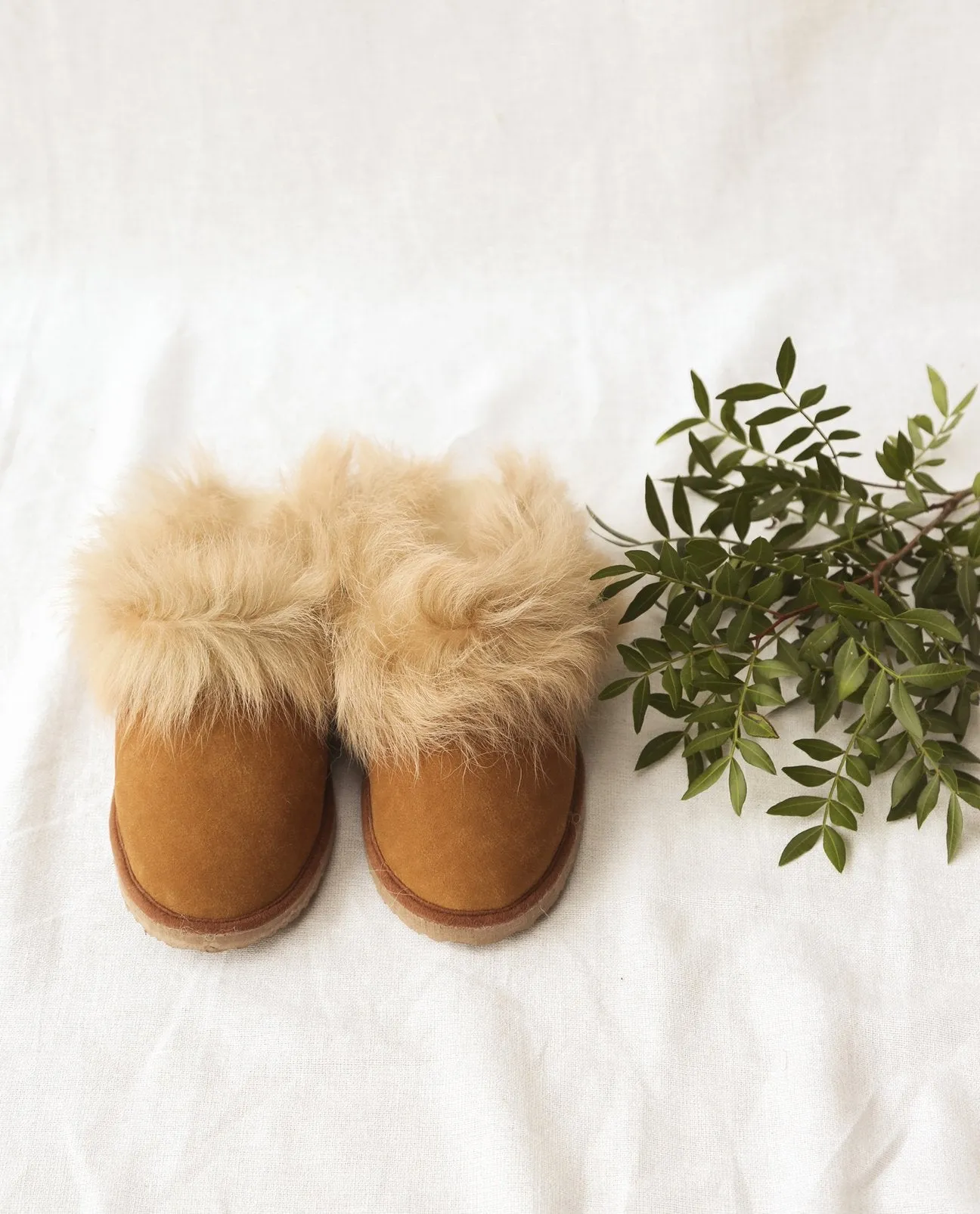Ruby Sheepskin Slippers In Tan