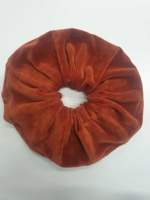Sandy Organic Cotton Velour Scrunchie in Paprika