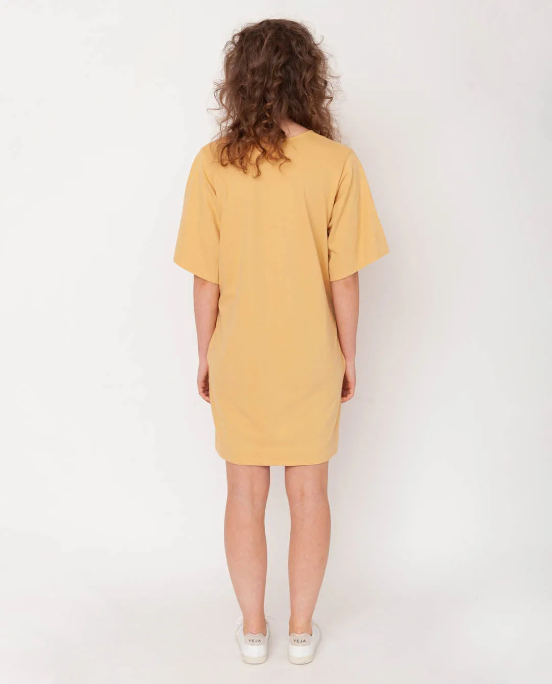Sasha Organic Cotton Dress In Honey