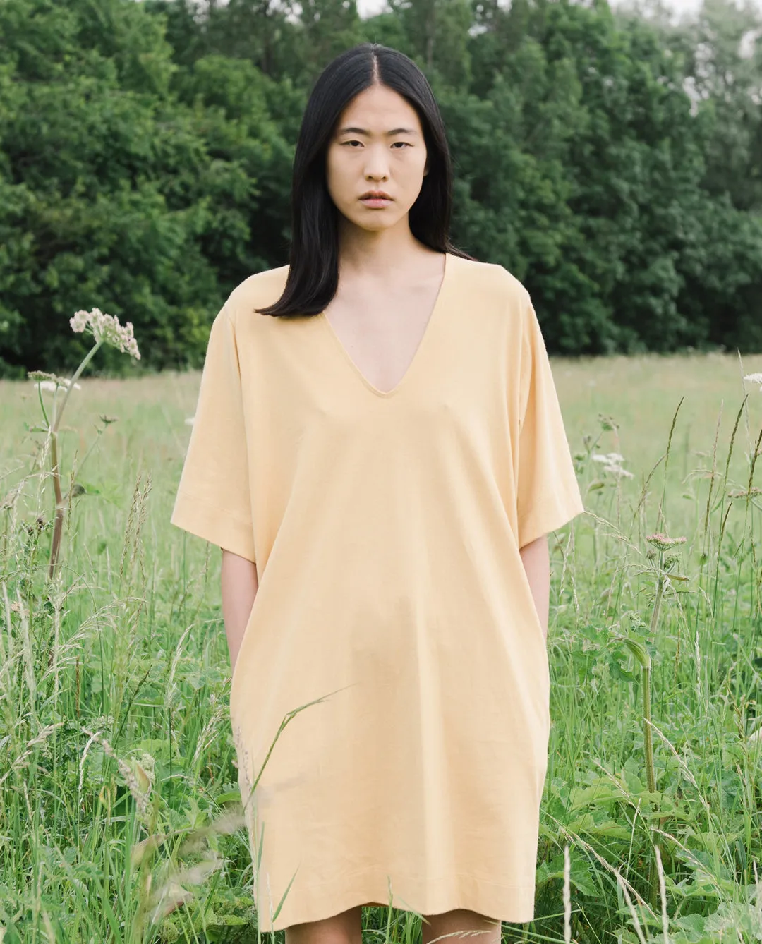 Sasha Organic Cotton Dress In Honey