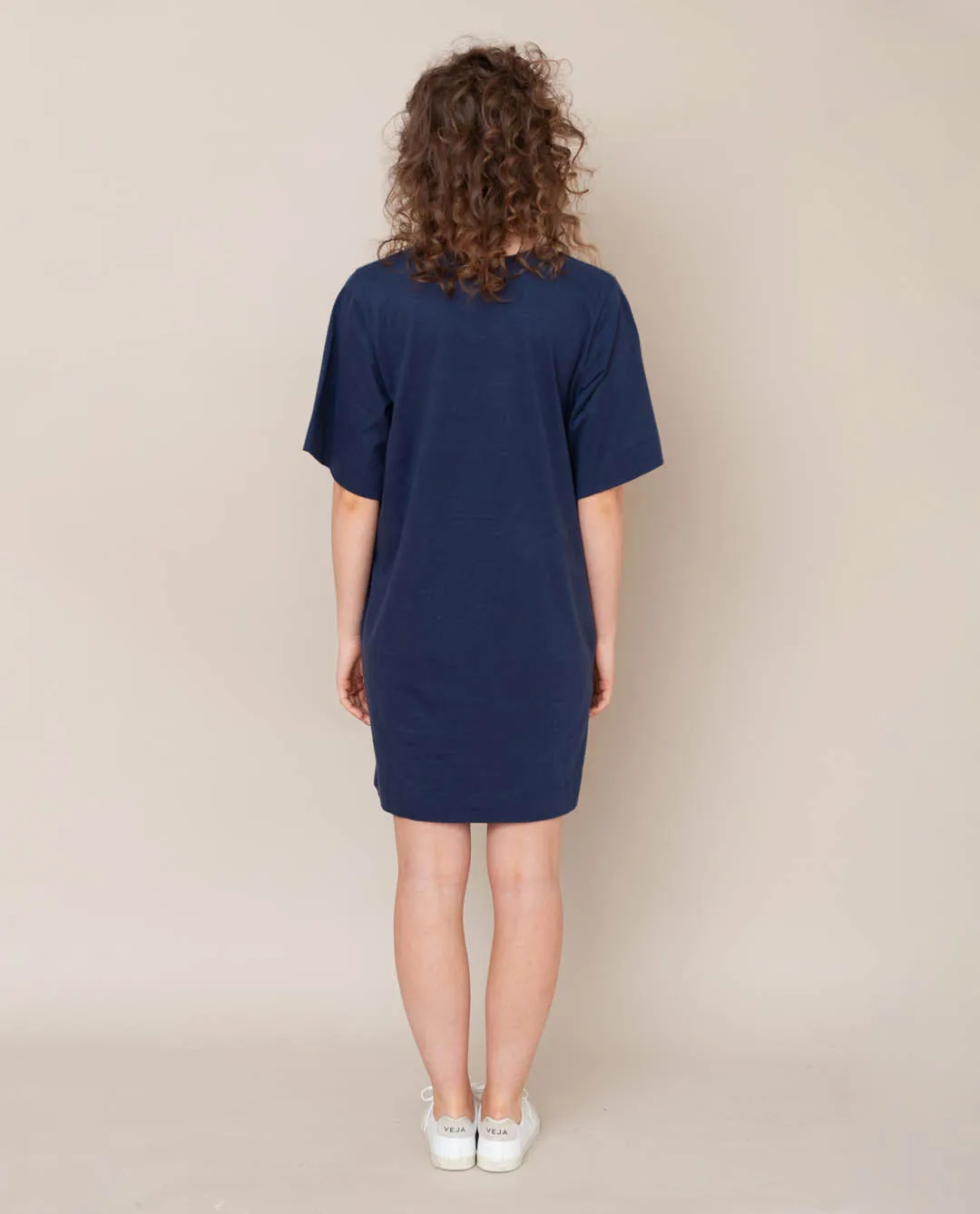 Sasha Organic Cotton Dress In Midnight