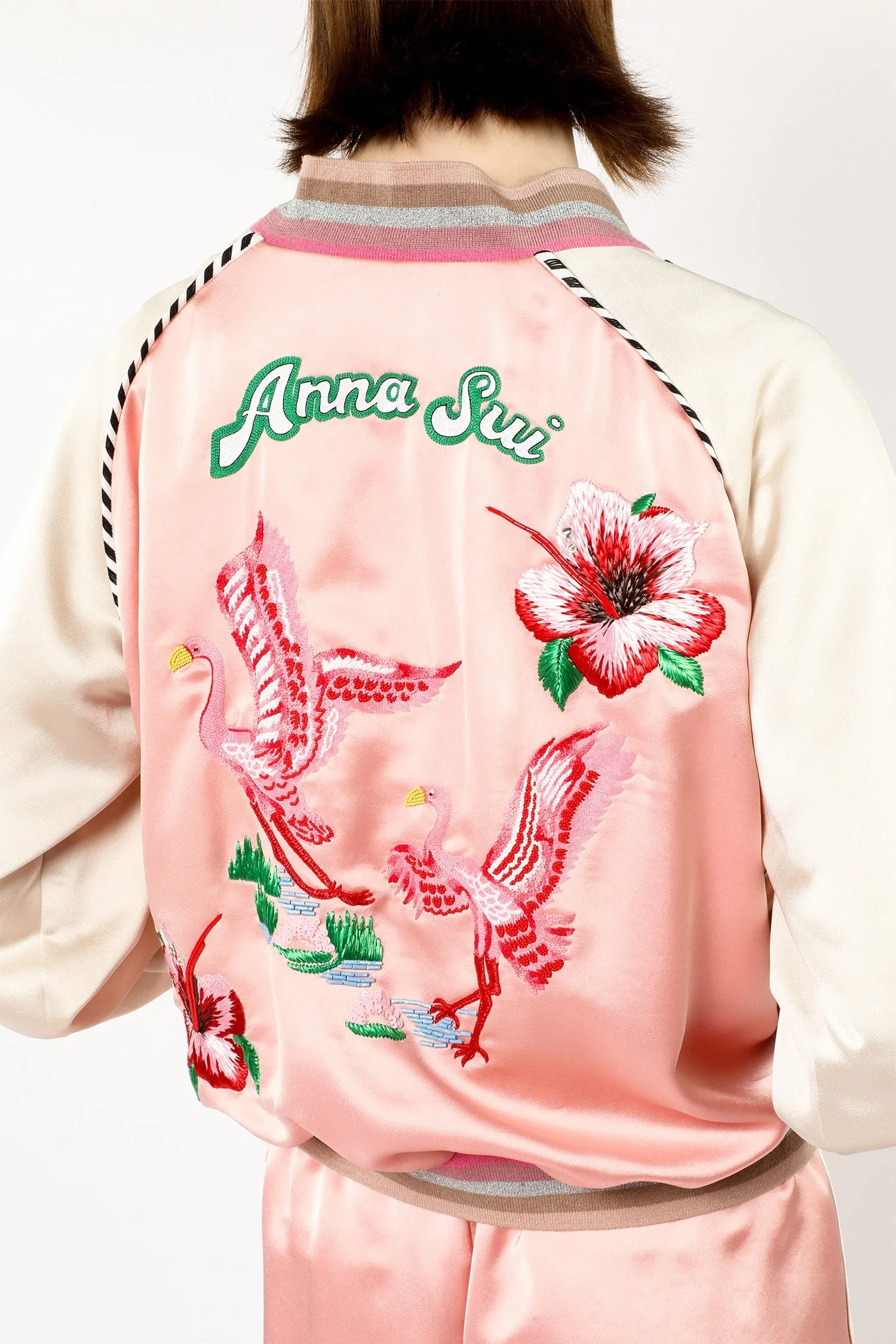 Satin Embroidered Souvenir Jacket