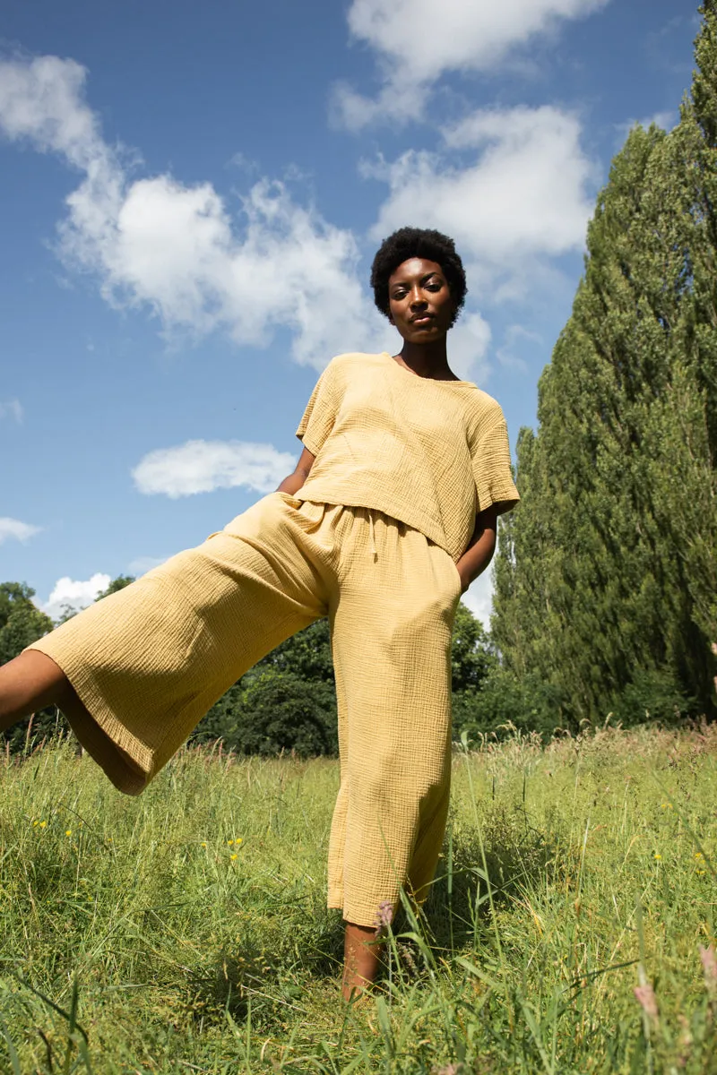 Sawyer Organic Cotton Trouser in Straw