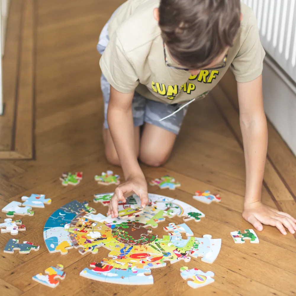 Seasonal Circular Floor Puzzle