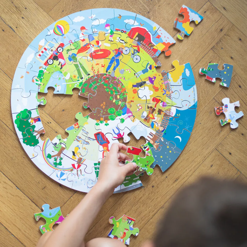Seasonal Circular Floor Puzzle