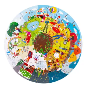 Seasonal Circular Floor Puzzle