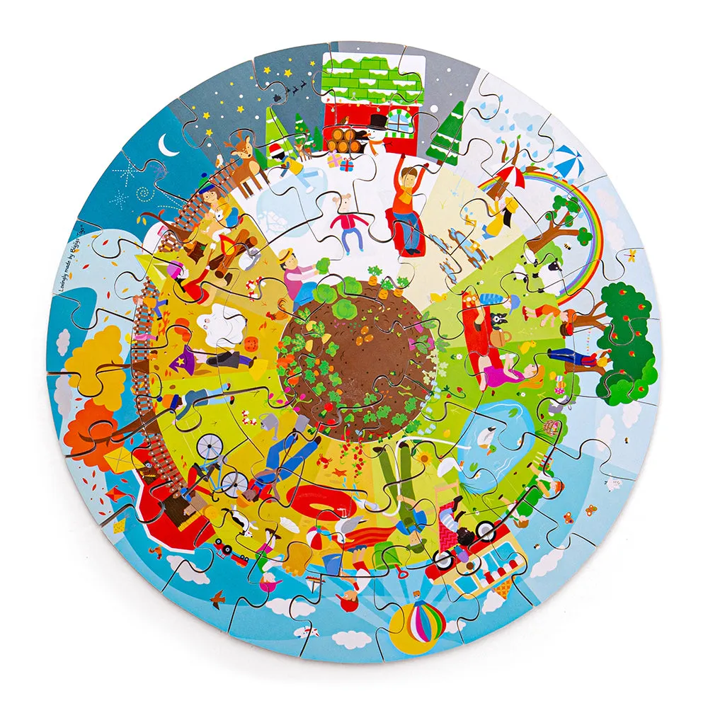 Seasonal Circular Floor Puzzle
