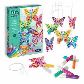 Sentosphre Art & Creations - Mobile Vitrail - Papillons