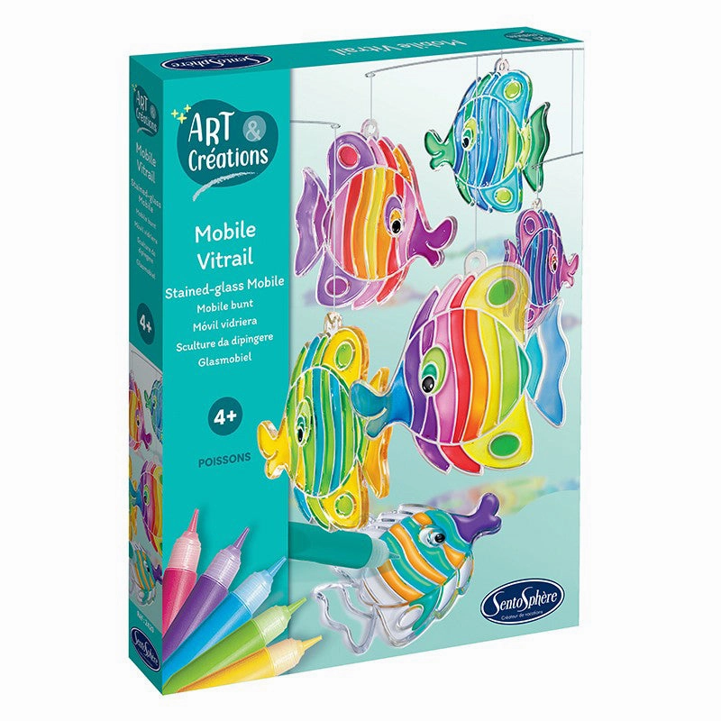 Sentosphre Art & Creations - Mobile Vitrail - Poissons
