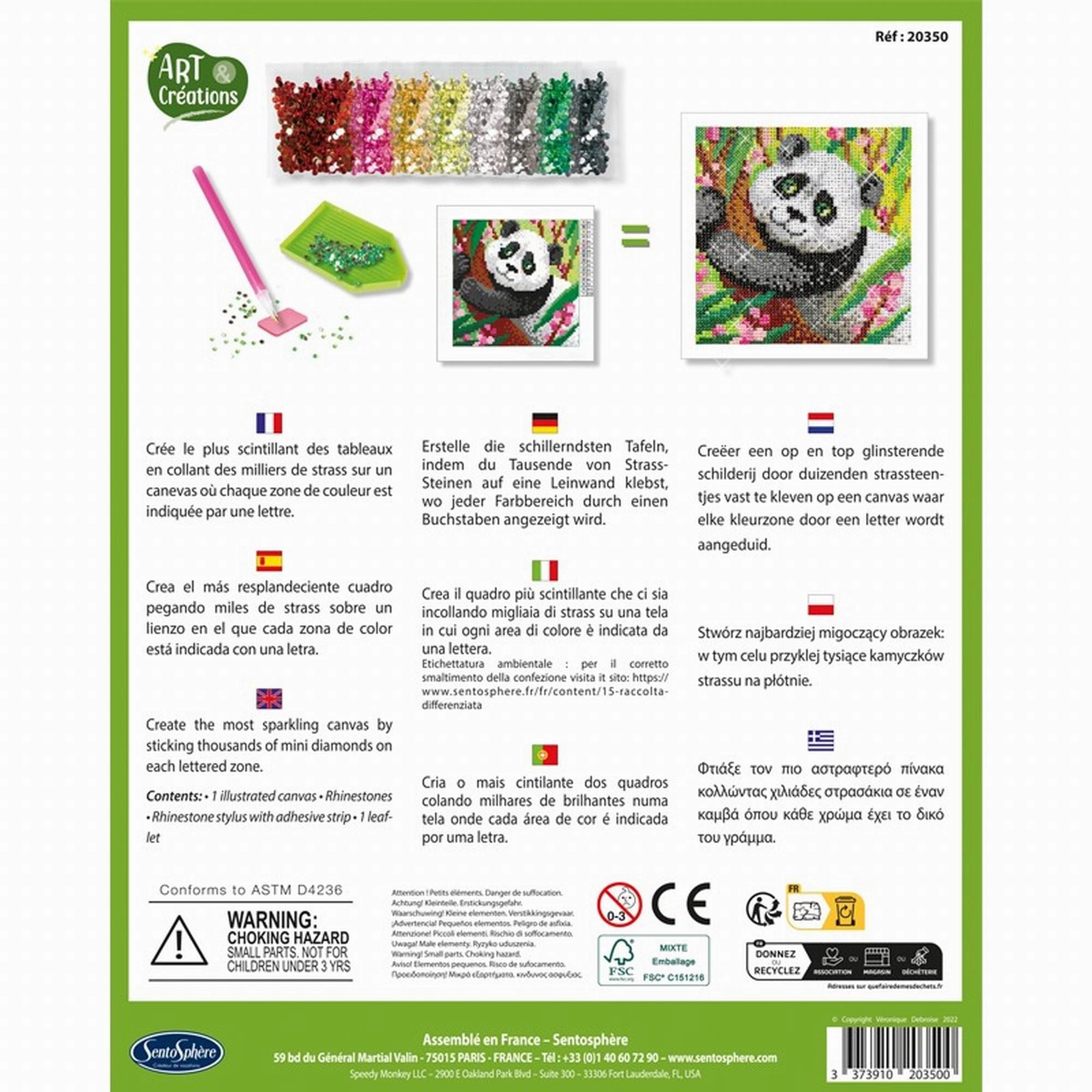Sentosphre Art & Creations  Canevas a Diamanter  Panda