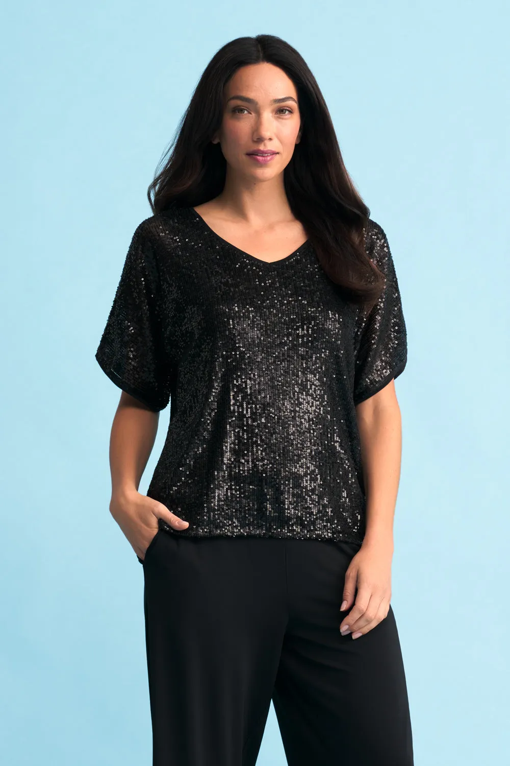 Sequin T-Shirt - Black