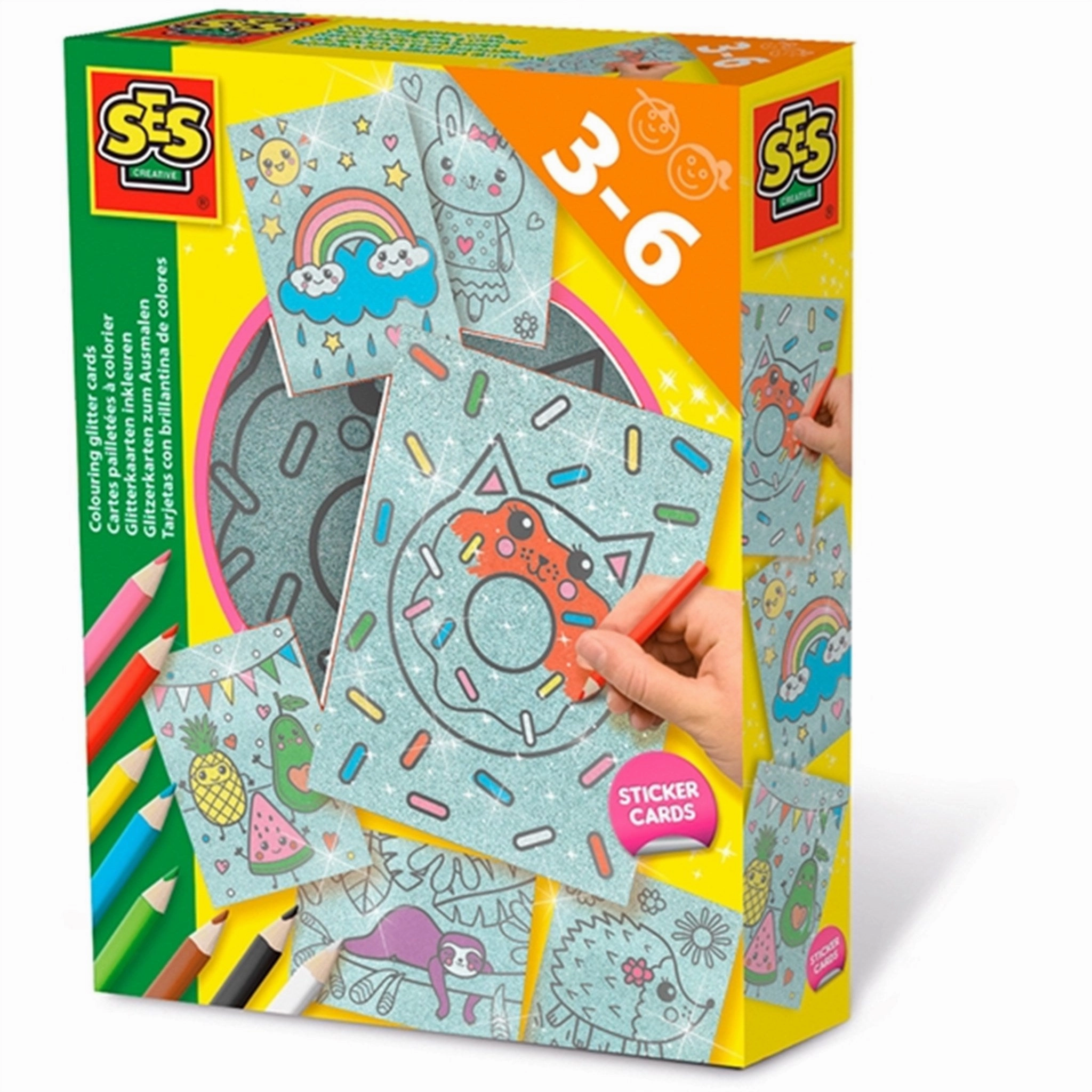 SES Creative Sticker Cards Glitter