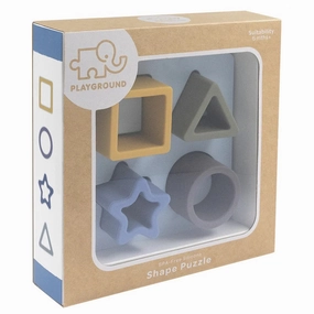 Shape Puzzle Silicone Steel Blue