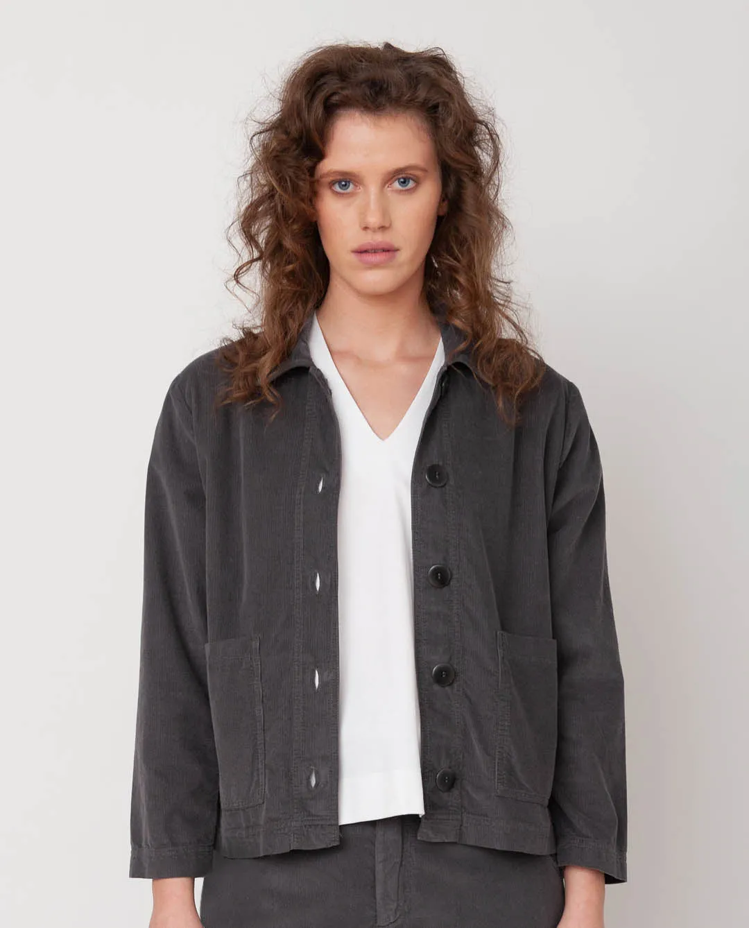 Sharon Organic Cotton Jacket In Slate