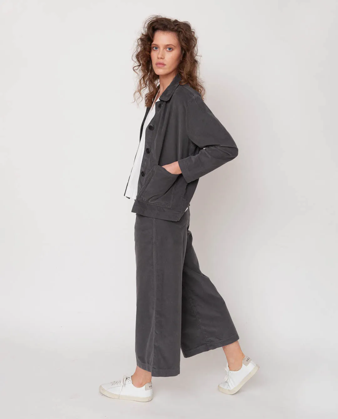Sharon Organic Cotton Jacket In Slate