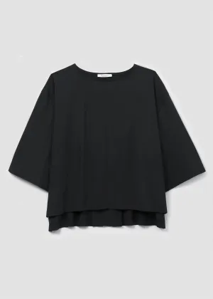 Shay Organic Cotton Top in Black