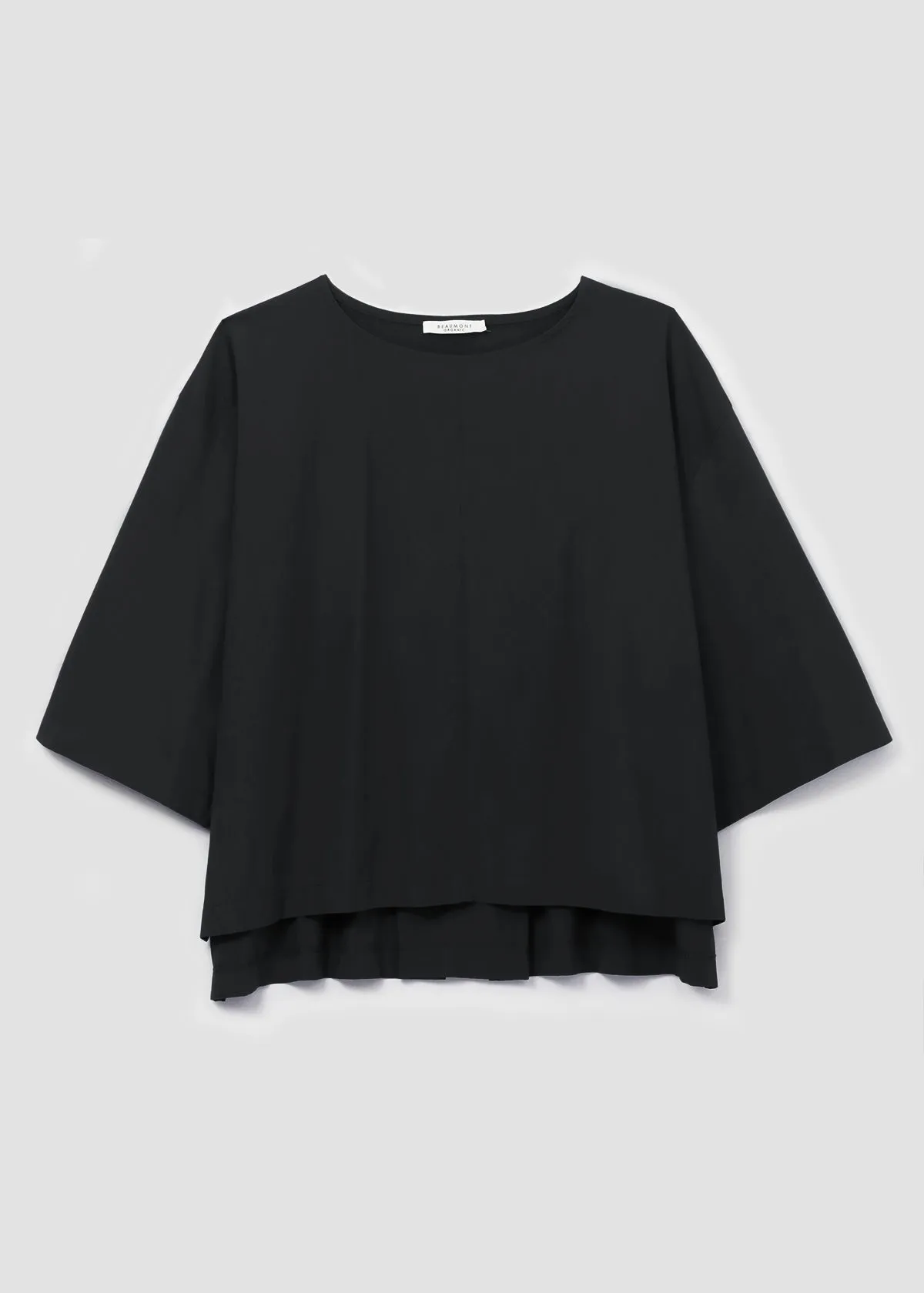 Shay Organic Cotton Top in Black