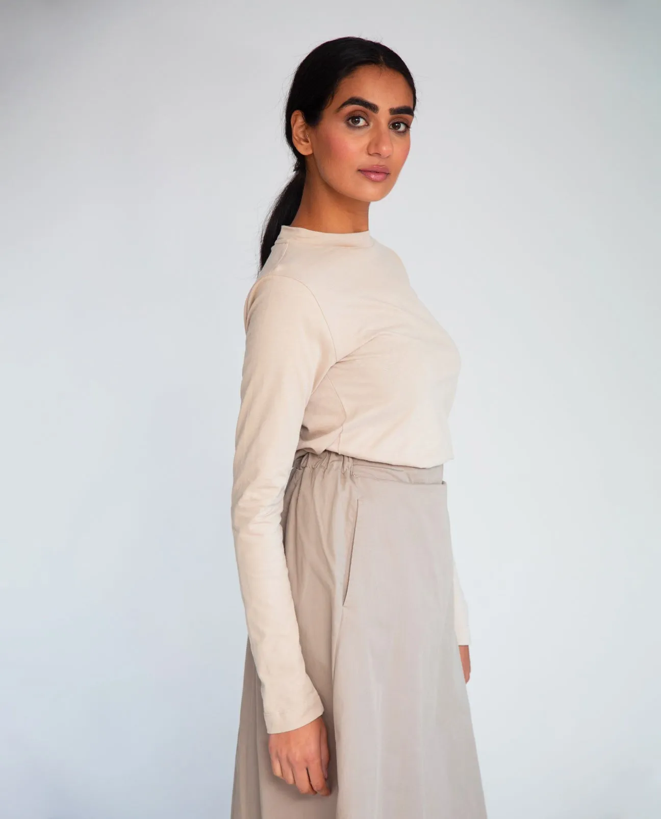 Shoba-Jane Organic Cotton Top In Sand